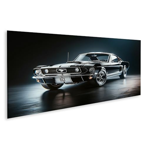islandburner Bild auf Leinwand Klassisches Muscle-Car schlankes Design Ford Mustang 1960er Bilder Wandbilder Poster von islandburner