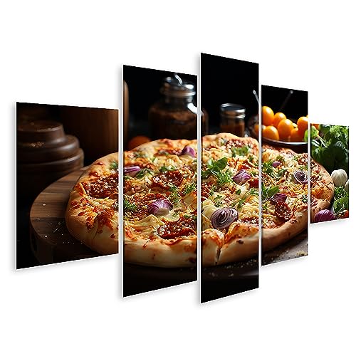 islandburner Bild auf Leinwand Lecker Käsig Italienisch Pizza Tisch Fertig Zum Essen Gastro für Pizzeria Küche Bilder Wandbilder Poster JDWH-MFP islandburner Bild auf Leinwand Lecker Käsig Italienisch Pizza Tisch Fertig Zum Essen Gastro für Pizzeria Küche Bilder Wandbilder Poster JDWH-MFP von islandburner