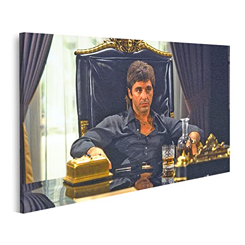 islandburner Bild auf Leinwand Pacino Scarface Tony Montana Kult Gangster Movie Film Hollywood Ikone V2 Bilder Wandbilder Poster von islandburner