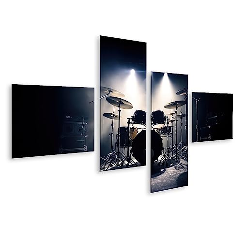 islandburner Bild auf Leinwand Schlagzeug Drum Set Stage Band Spot Lighting Spotlight Kinderzimmer Bilder Wandbilder Poster JBYU-4LP von islandburner