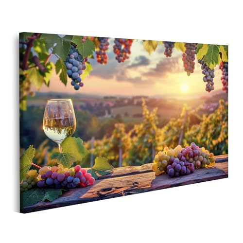 islandburner Bild auf Leinwand Sonnenuntergang im Weinberg mit Weinglas und Trauben ruhige Aussicht auf Rebenreihen Bilder Wandbilder Poster islandburner Bild auf Leinwand Sonnenuntergang im Weinberg mit Weinglas und Trauben ruhige Aussicht auf Rebenreihen Bilder Wandbilder Poster von islandburner