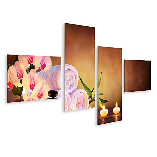 islandburner Bild auf Leinwand Spa Konzept Massage Steine Handtücher Kerzen Wellness Beauty Salon Kosmetik Stud Bilder Wandbilder Poster von islandburner