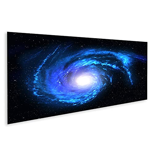 islandburner Bild auf Leinwand Sternspirale Weltraum Galaxie Universum Blau Stern Bilder Wandbilder Poster von islandburner