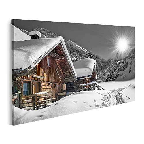 islandburner Bild auf Leinwand Winter Ski Chalet Hütte Schnee Berg Landschaft Tirol Österreich Bilder Wandbilder Poster von islandburner