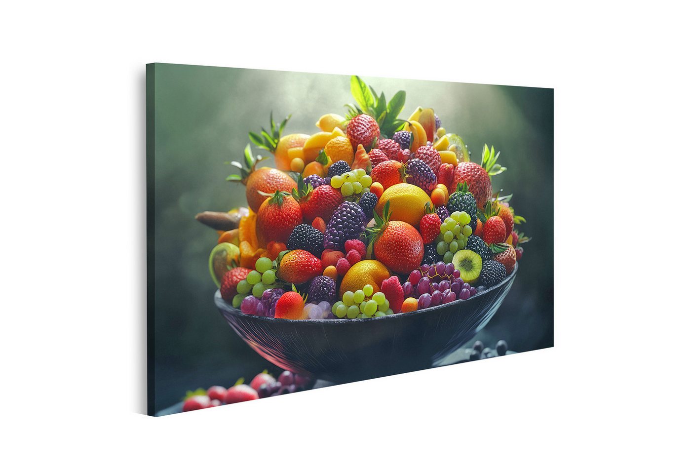 islandburner Leinwandbild, Farbenfrohe Schale mit frischem Obst islandburner Leinwandbild, Farbenfrohe Schale mit frischem Obst von islandburner