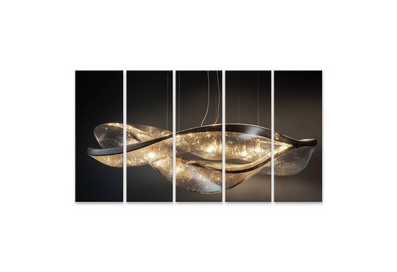 islandburner Leinwandbild, Moderne geschwungene Hängeleuchte mit Glitzereffekt islandburner Leinwandbild, Moderne geschwungene Hängeleuchte mit Glitzereffekt von islandburner