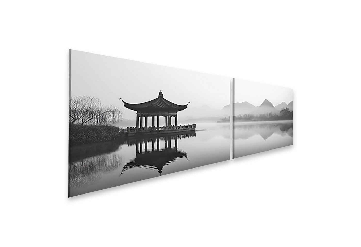 islandburner Leinwandbild, Nebeliger Morgen am chinesischen Pavillon islandburner Leinwandbild, Nebeliger Morgen am chinesischen Pavillon von islandburner