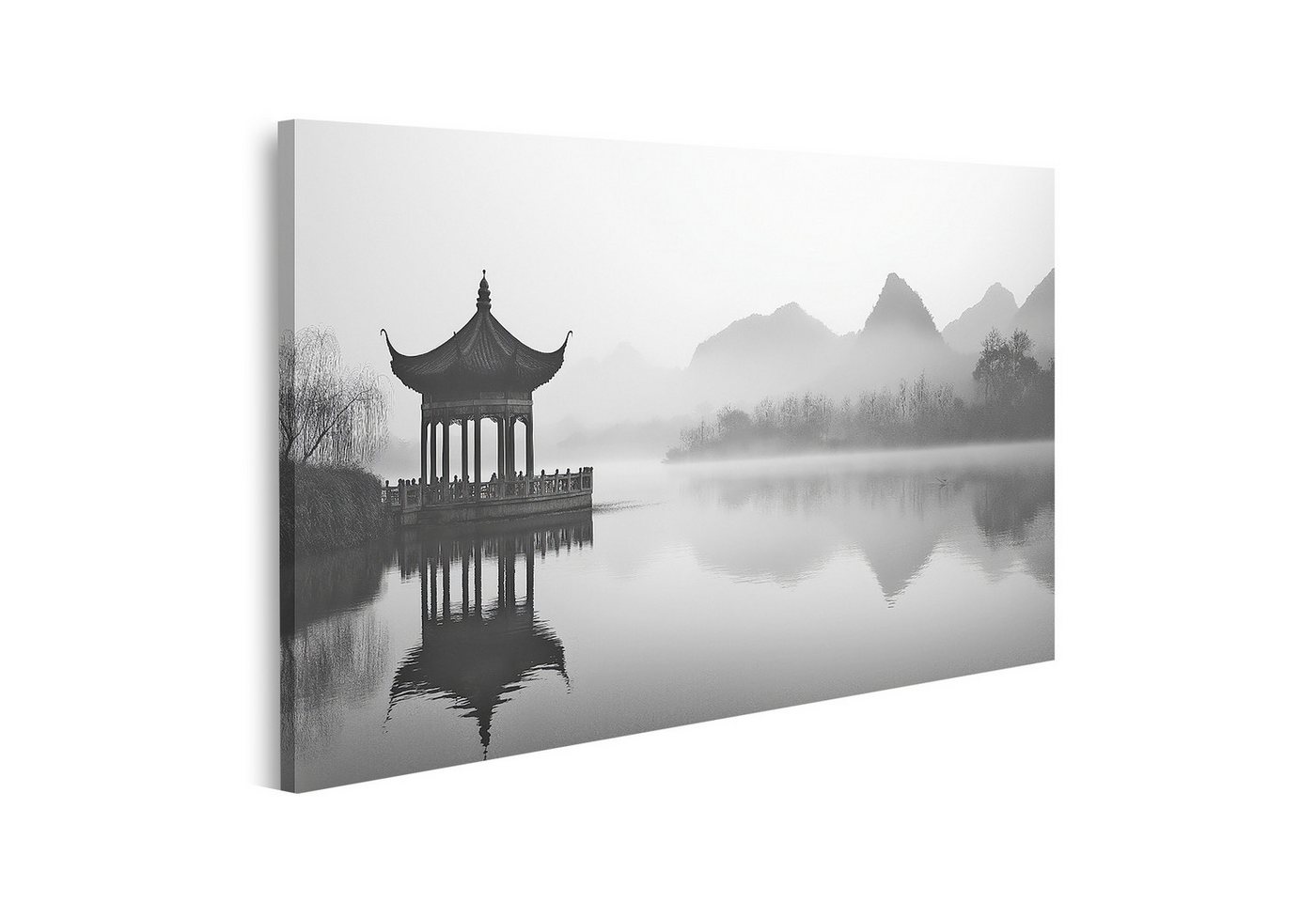 islandburner Leinwandbild, Nebeliger Morgen am chinesischen Pavillon islandburner Leinwandbild, Nebeliger Morgen am chinesischen Pavillon von islandburner
