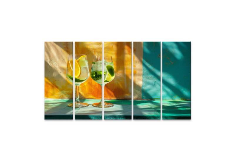 islandburner Leinwandbild, Sommerliche Cocktails im farbenfrohen Sonnenlicht islandburner Leinwandbild, Sommerliche Cocktails im farbenfrohen Sonnenlicht von islandburner