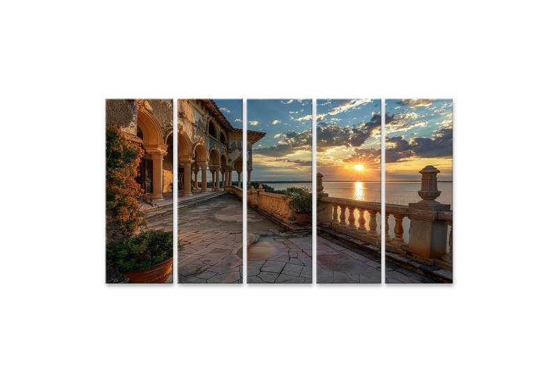 islandburner Leinwandbild, Sonnenuntergang an einer historischen Villa islandburner Leinwandbild, Sonnenuntergang an einer historischen Villa von islandburner