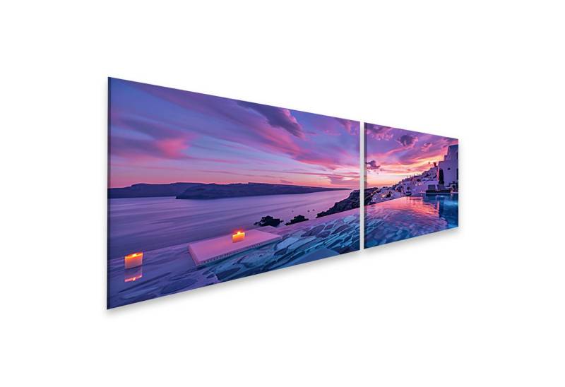 islandburner Leinwandbild, Traumhafter Sonnenuntergang am Pool in Santorin islandburner Leinwandbild, Traumhafter Sonnenuntergang am Pool in Santorin von islandburner