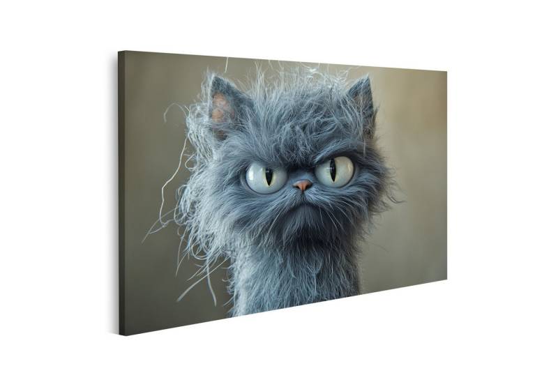islandburner Leinwandbild 3D niedlicher gekritzelte Katze mit zerzaustem Fell islandburner Leinwandbild 3D niedlicher gekritzelte Katze mit zerzaustem Fell von islandburner