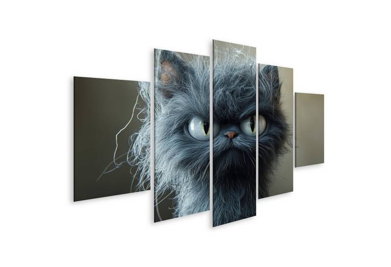 islandburner Leinwandbild 3D niedlicher gekritzelte Katze mit zerzaustem Fell islandburner Leinwandbild 3D niedlicher gekritzelte Katze mit zerzaustem Fell von islandburner