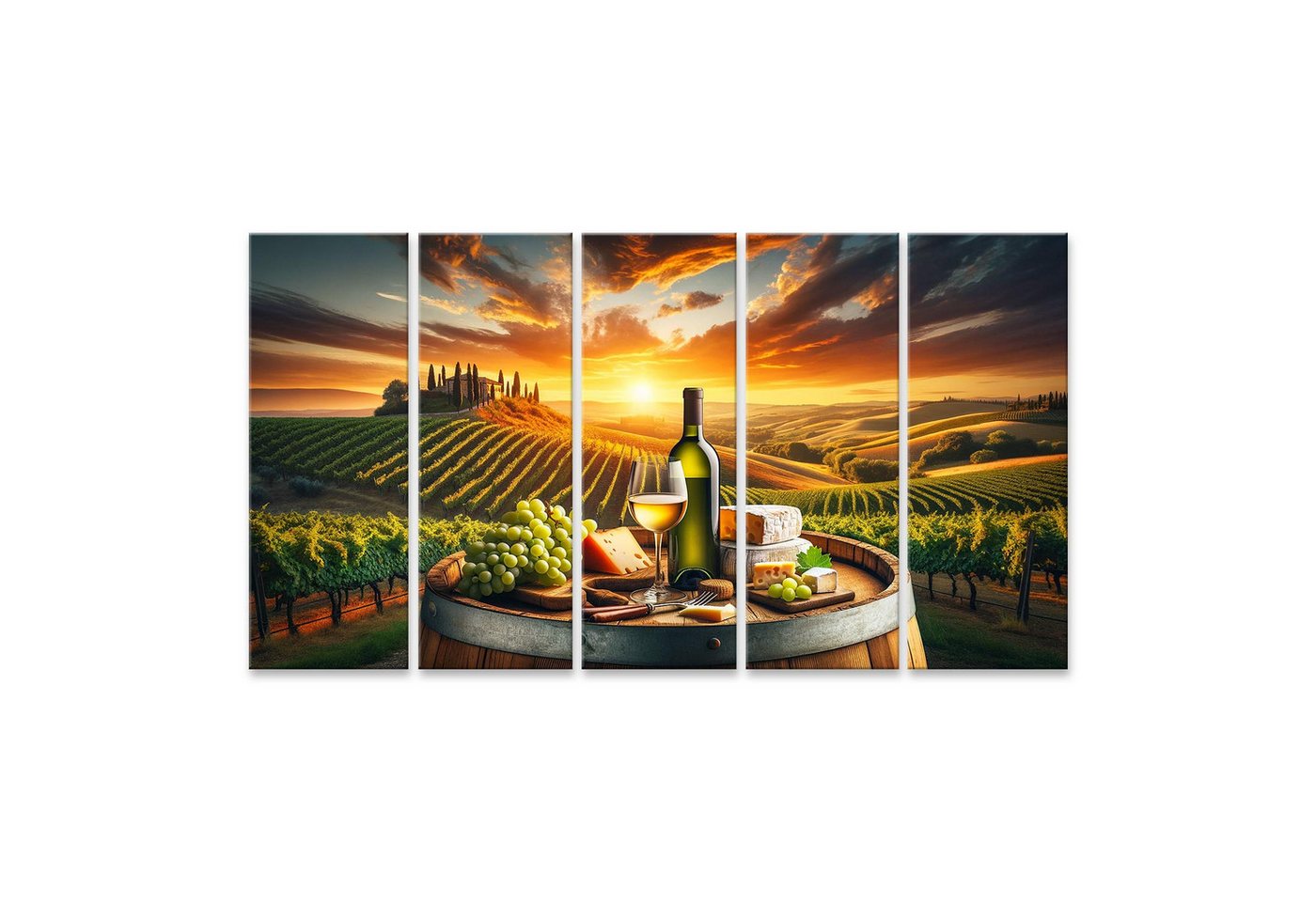 islandburner Leinwandbild Altes Holzfass als Tisch üppiger Weinberg hochauflösend islandburner Leinwandbild Altes Holzfass als Tisch üppiger Weinberg hochauflösend von islandburner