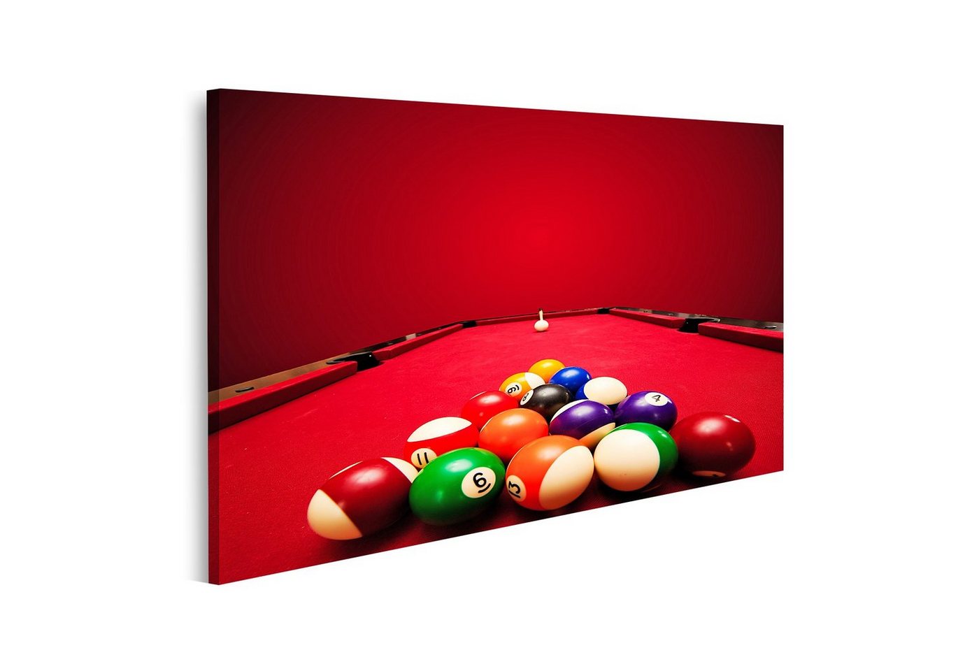 islandburner Leinwandbild Bild auf Leinwand Billards Pool Spiel Farbe Kugeln In Dreieck Mit Dem von islandburner