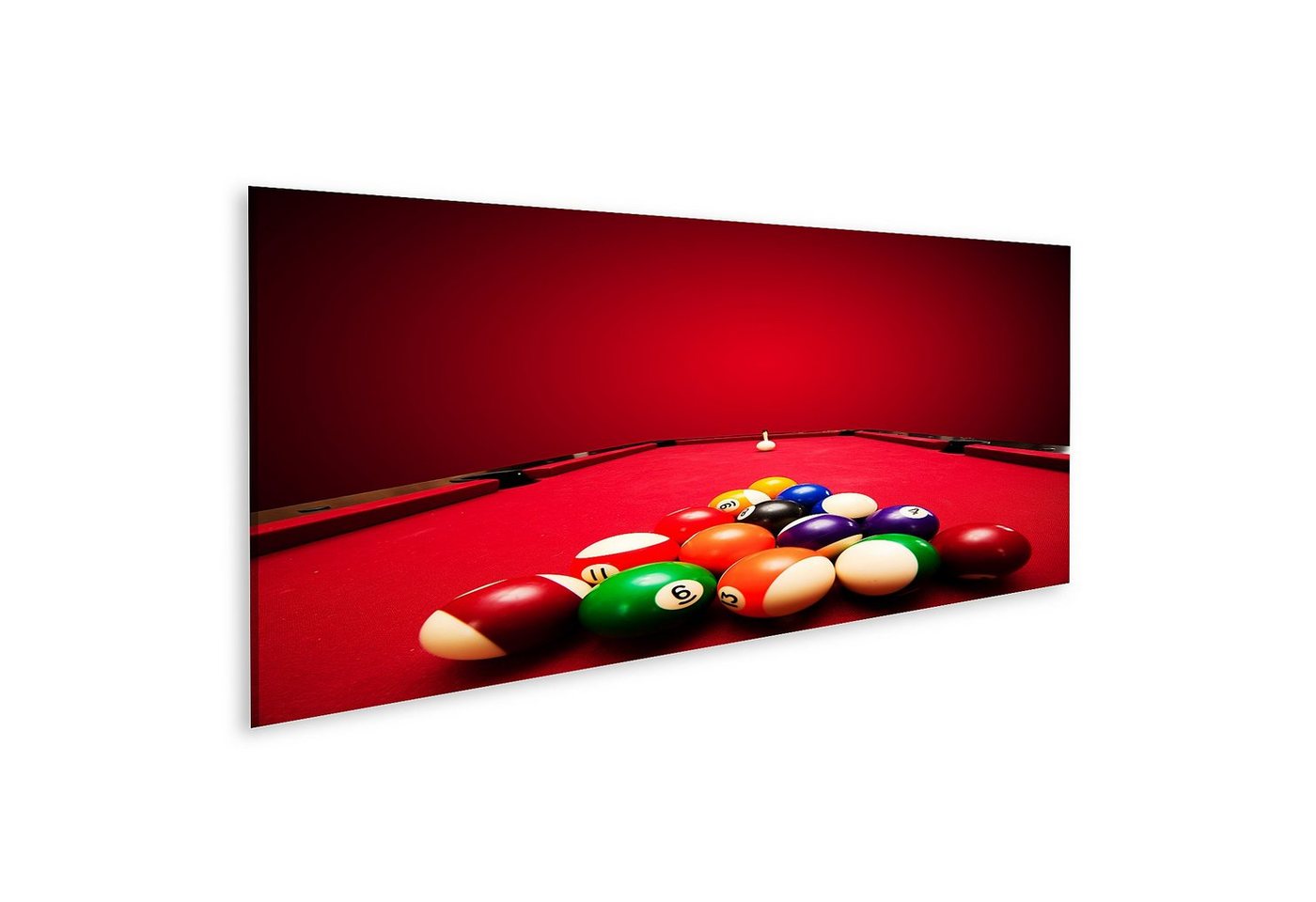 islandburner Leinwandbild Bild auf Leinwand Billards Pool Spiel Farbe Kugeln In Dreieck Mit Dem von islandburner