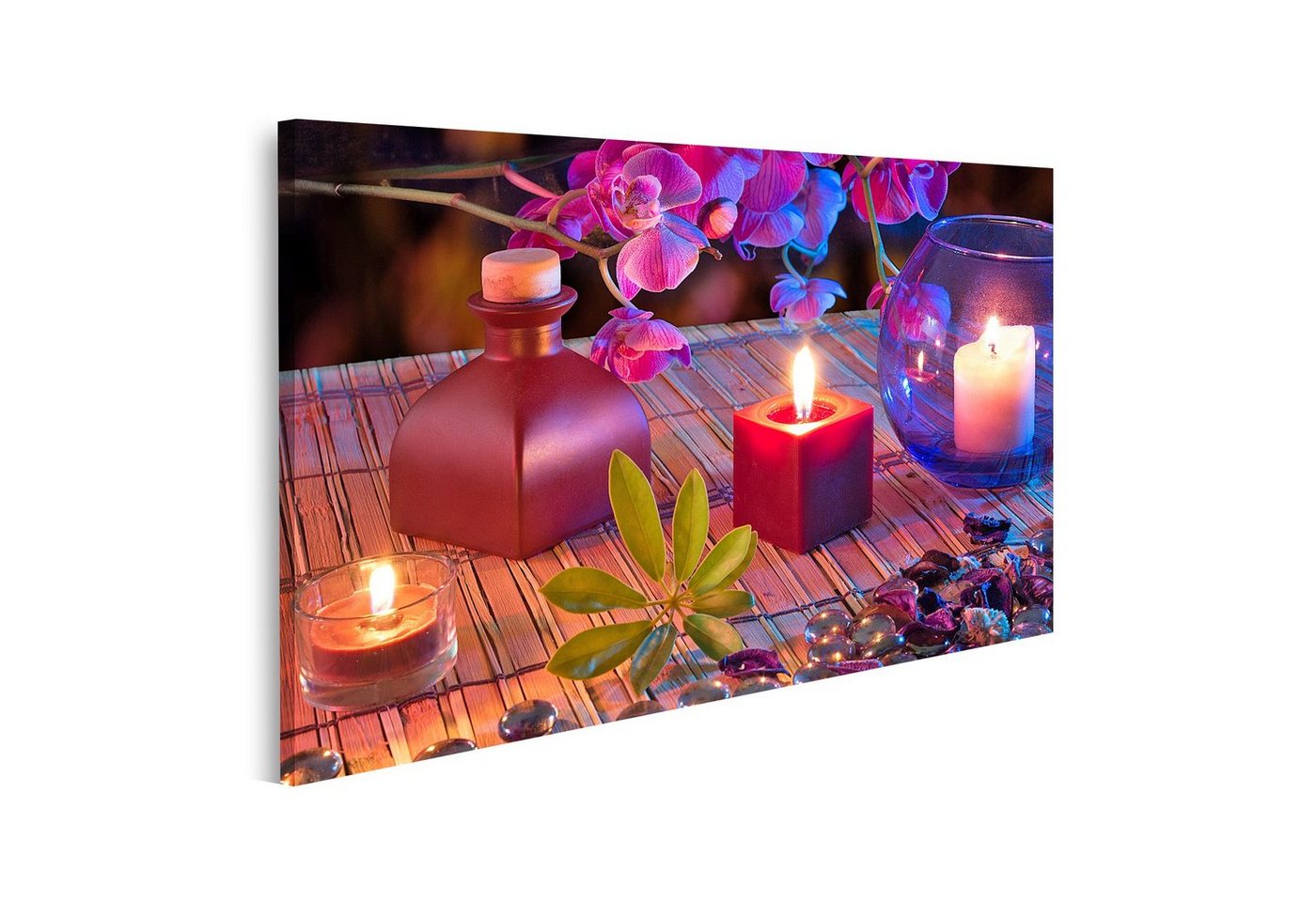 islandburner Leinwandbild Bild auf Leinwand Blatt Kerzen Öl Potpourri Glas Dots Orchideen und W islandburner Leinwandbild Bild auf Leinwand Blatt Kerzen Öl Potpourri Glas Dots Orchideen und W von islandburner