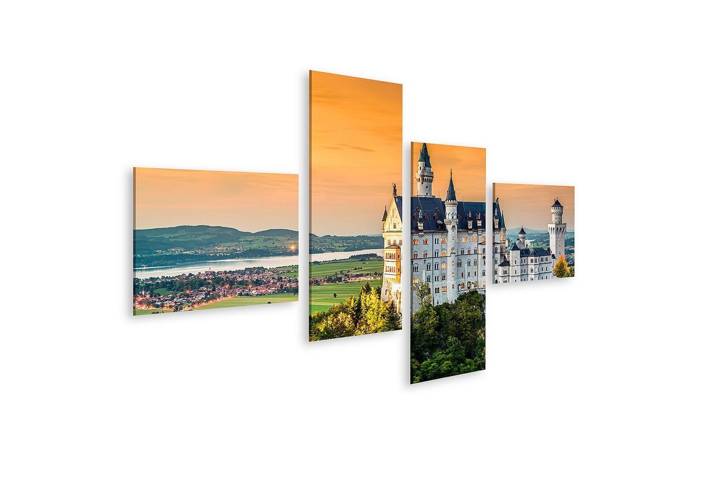 islandburner Leinwandbild Bild auf Leinwand Deutsches Schloss Neuschwanstein Bayerische Alpen De von islandburner