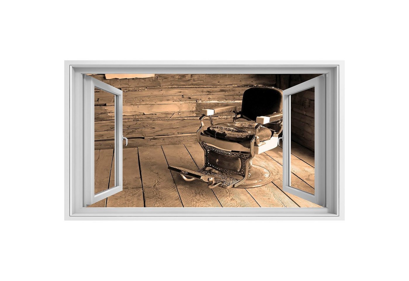 islandburner Leinwandbild Fensterblick EIN Alter westlicher Barber Friseur Stuhl Sagenhafter Eff islandburner Leinwandbild Fensterblick EIN Alter westlicher Barber Friseur Stuhl Sagenhafter Eff von islandburner