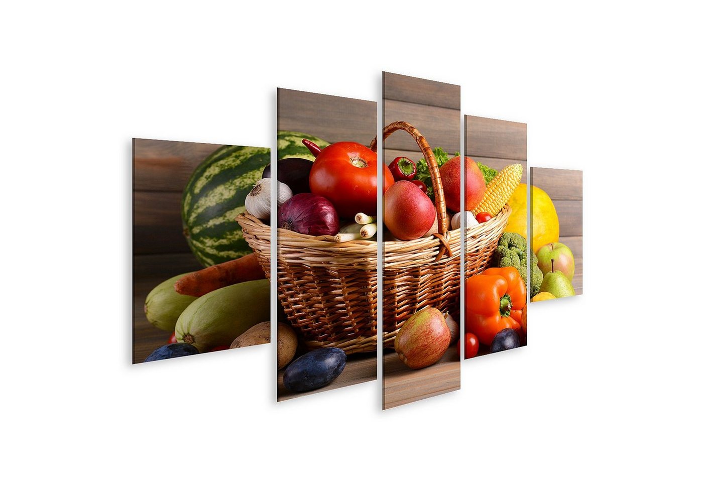 islandburner Leinwandbild Bild auf Leinwand Frisches Bio Obst Und Gemüse Auf Holzuntergrund Wan islandburner Leinwandbild Bild auf Leinwand Frisches Bio Obst Und Gemüse Auf Holzuntergrund Wan von islandburner