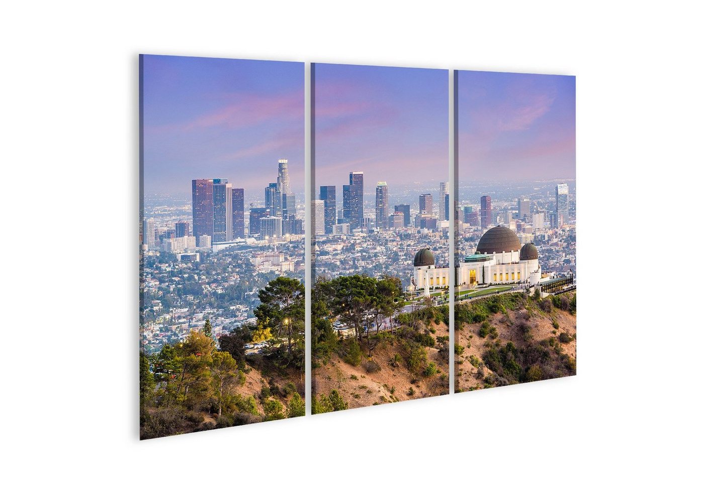 islandburner Leinwandbild Bild auf Leinwand Im Stadtzentrum Gelegene Skyline Los Angeles Kalifor von islandburner