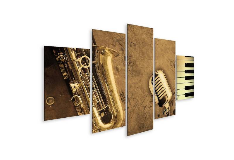 islandburner Leinwandbild Bild auf Leinwand Klavier Musik Sepia Noten Instrumente Saxophon Wandb islandburner Leinwandbild Bild auf Leinwand Klavier Musik Sepia Noten Instrumente Saxophon Wandb von islandburner