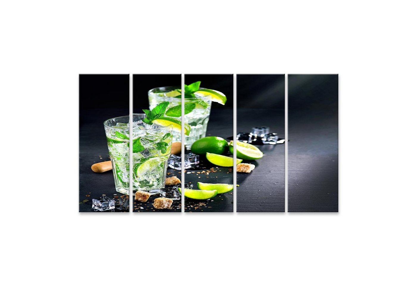 islandburner Leinwandbild Bild auf Leinwand Mojito-Cocktail auf einem Tisch Sommercocktail mit R islandburner Leinwandbild Bild auf Leinwand Mojito-Cocktail auf einem Tisch Sommercocktail mit R von islandburner