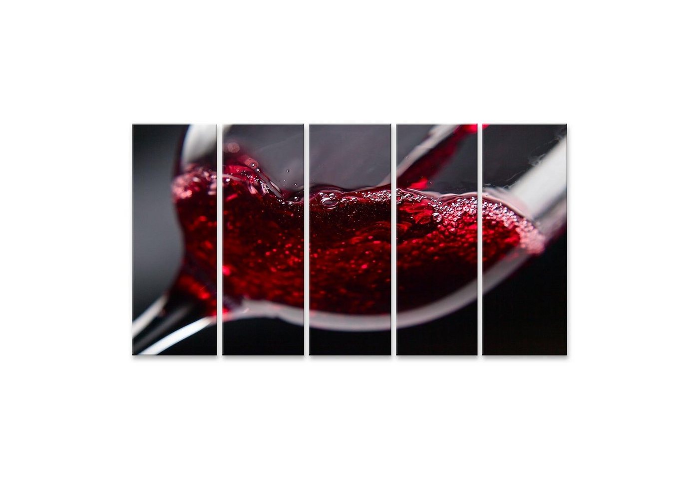 islandburner Leinwandbild Bild auf Leinwand Rotwein In Weinglas Auf Schwarzem Hintergrund Wandb von islandburner