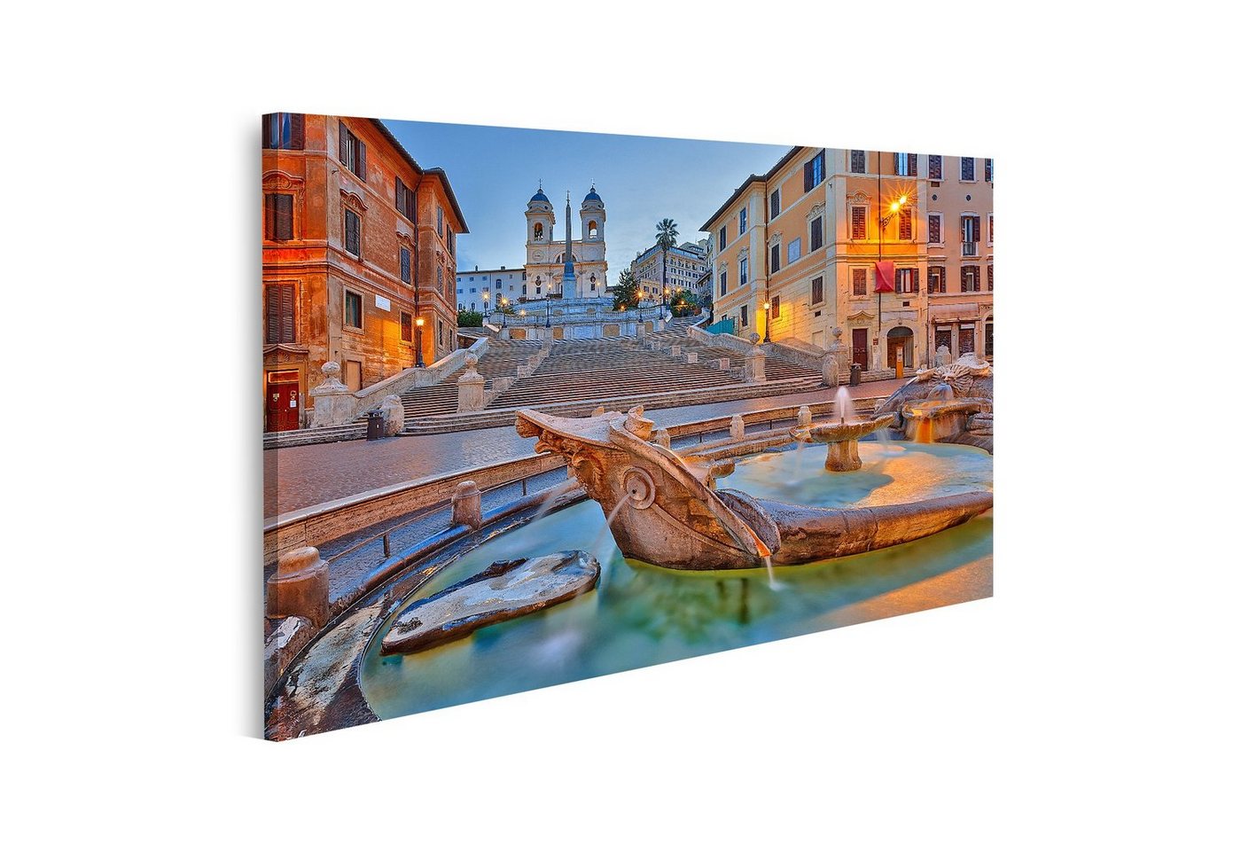 islandburner Leinwandbild Bild auf Leinwand Spanische Treppe in der Abenddämmerung in Rom Italie von islandburner