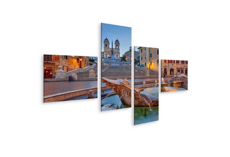 islandburner Leinwandbild Bild auf Leinwand Spanische Treppe in der Abenddämmerung in Rom Italie von islandburner