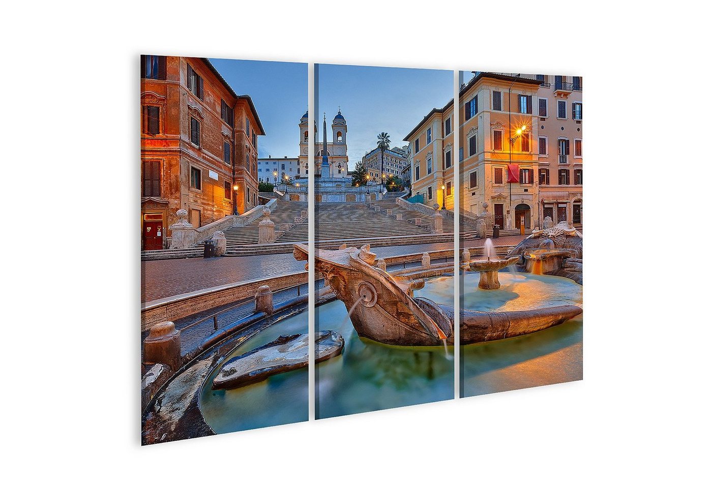 islandburner Leinwandbild Bild auf Leinwand Spanische Treppe in der Abenddämmerung in Rom Italie von islandburner