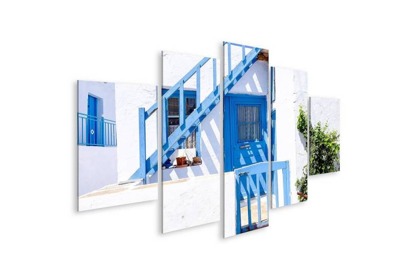 islandburner Leinwandbild Bild auf Leinwand Typische traditionelle Türen und Fenster in weißem u von islandburner