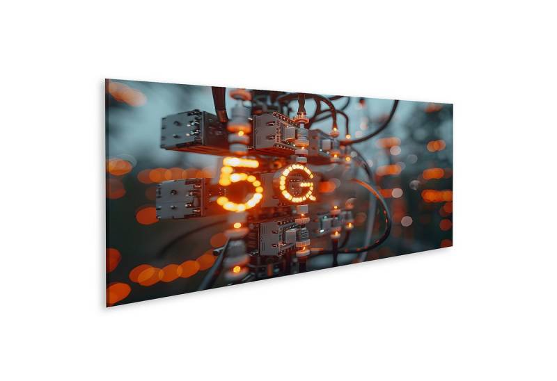 islandburner Leinwandbild Detailansicht einer kunstvoll aus Drähten gestalteten Wanduhr Wohnzimm islandburner Leinwandbild Detailansicht einer kunstvoll aus Drähten gestalteten Wanduhr Wohnzimm von islandburner