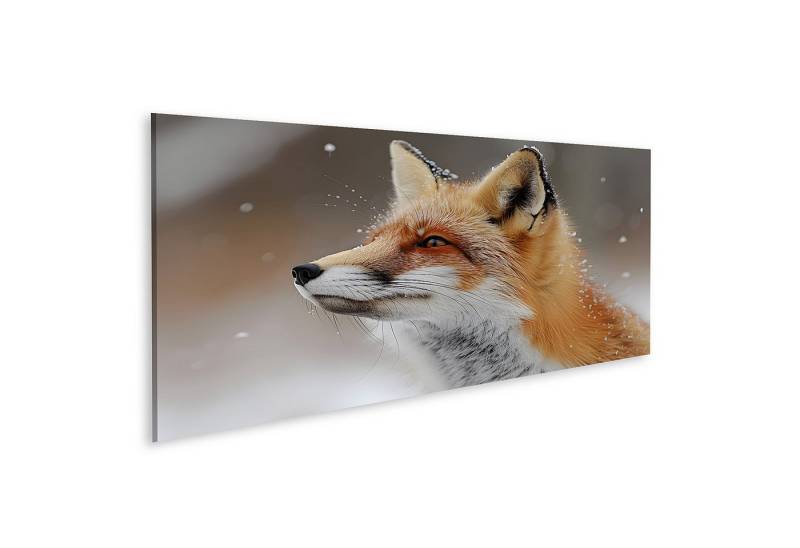 islandburner Leinwandbild Detailreiches Wandbild: Fuchs im Schnee, sein Fell meisterhaft hervorg von islandburner