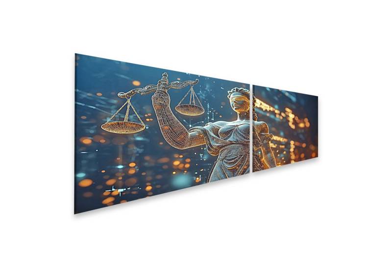 islandburner Leinwandbild Digitale Justitia im Lichternetz Wandbild islandburner Leinwandbild Digitale Justitia im Lichternetz Wandbild von islandburner