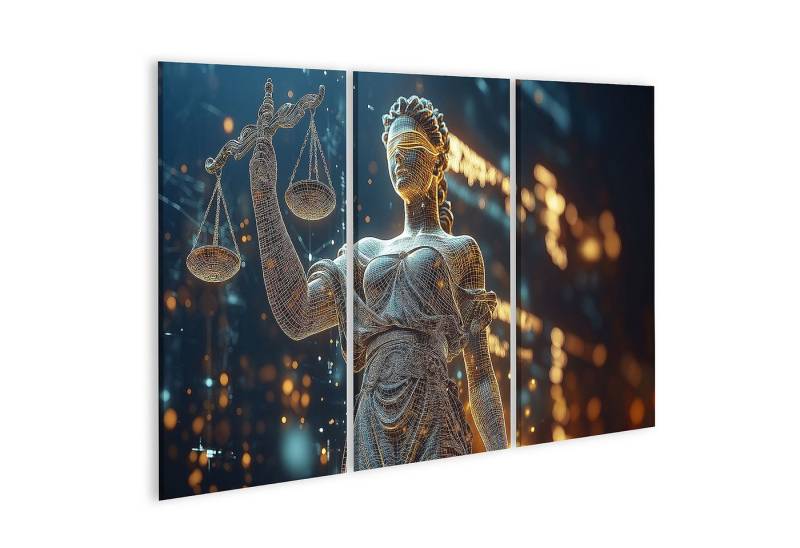 islandburner Leinwandbild Digitale Justitia im Lichternetz Wandbild islandburner Leinwandbild Digitale Justitia im Lichternetz Wandbild von islandburner