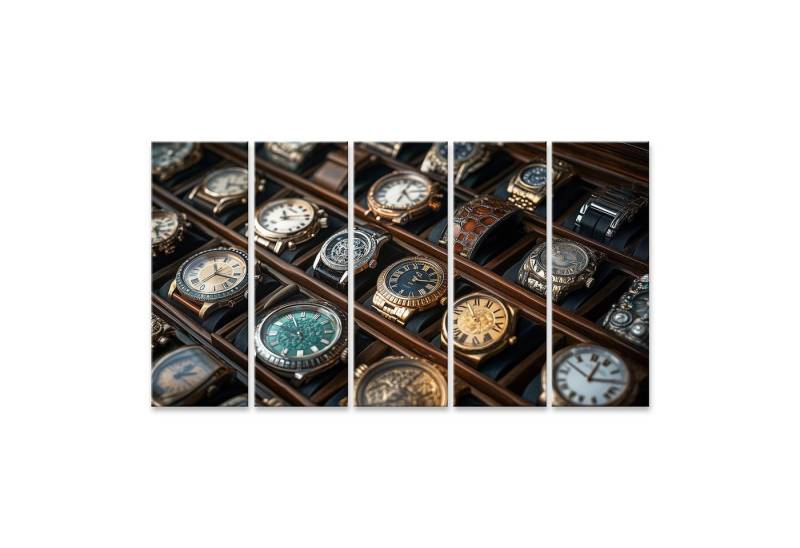 islandburner Leinwandbild Eine Auswahl an luxuriösen Uhren in einer Aufbewahrungsbox islandburner Leinwandbild Eine Auswahl an luxuriösen Uhren in einer Aufbewahrungsbox von islandburner