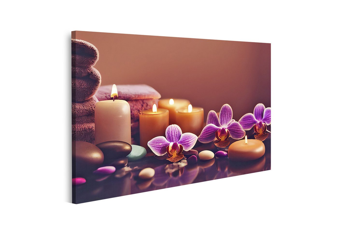 islandburner Leinwandbild Entspannung Kerzen Blumen Steine Spa Ambiente Wandbild islandburner Leinwandbild Entspannung Kerzen Blumen Steine Spa Ambiente Wandbild von islandburner