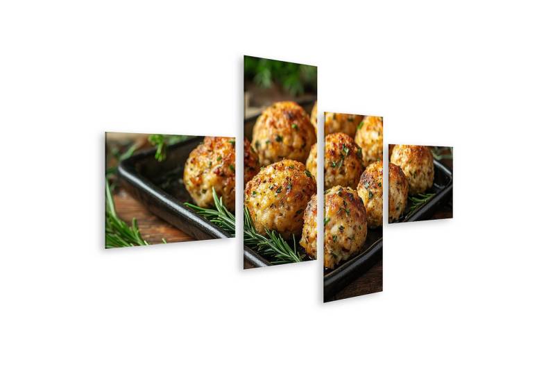 islandburner Leinwandbild Frische selbstgemachte Knödel auf einem Tablett serviert von islandburner