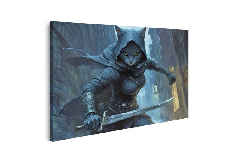 islandburner Leinwandbild Katzenfolk Dieb mit dunkelgrauem Fell islandburner Leinwandbild Katzenfolk Dieb mit dunkelgrauem Fell von islandburner