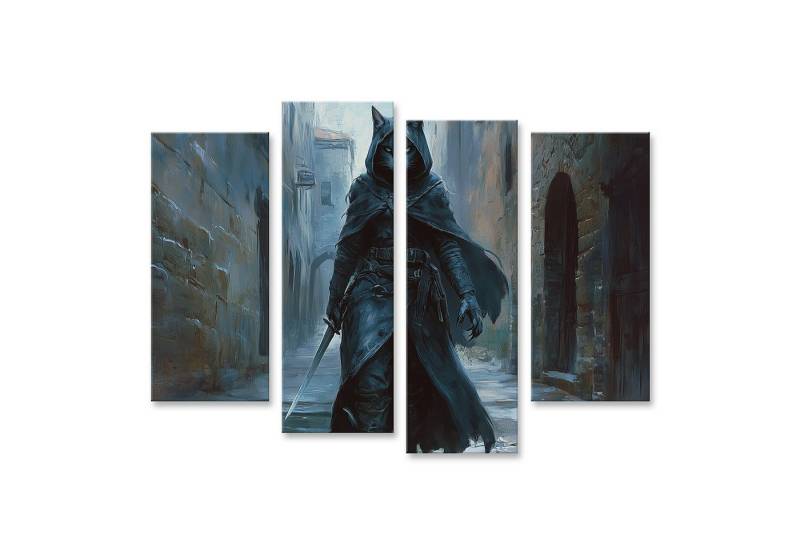 islandburner Leinwandbild Katzenmensch Dieb aus Pathfinder mit dunkelgrauem Fell islandburner Leinwandbild Katzenmensch Dieb aus Pathfinder mit dunkelgrauem Fell von islandburner