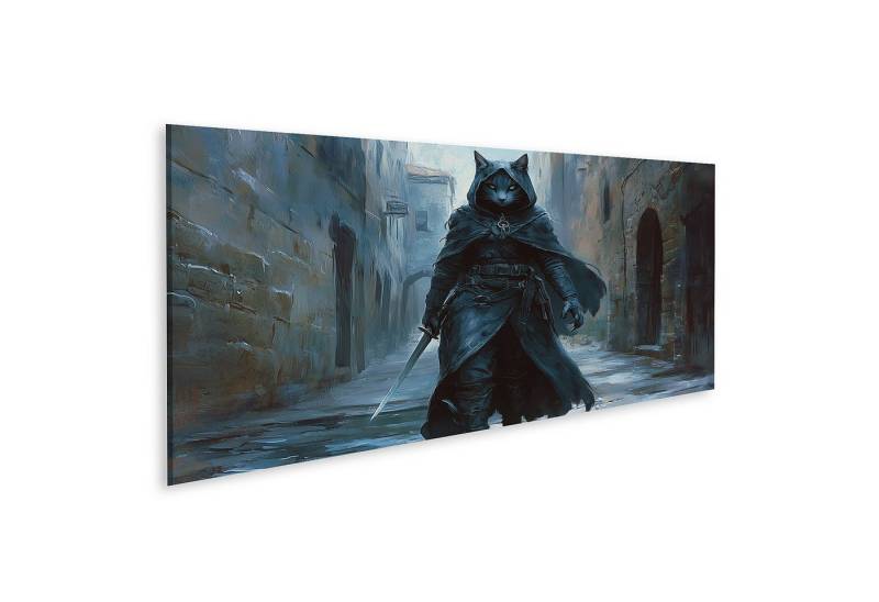 islandburner Leinwandbild Katzenmensch Dieb aus Pathfinder mit dunkelgrauem Fell von islandburner