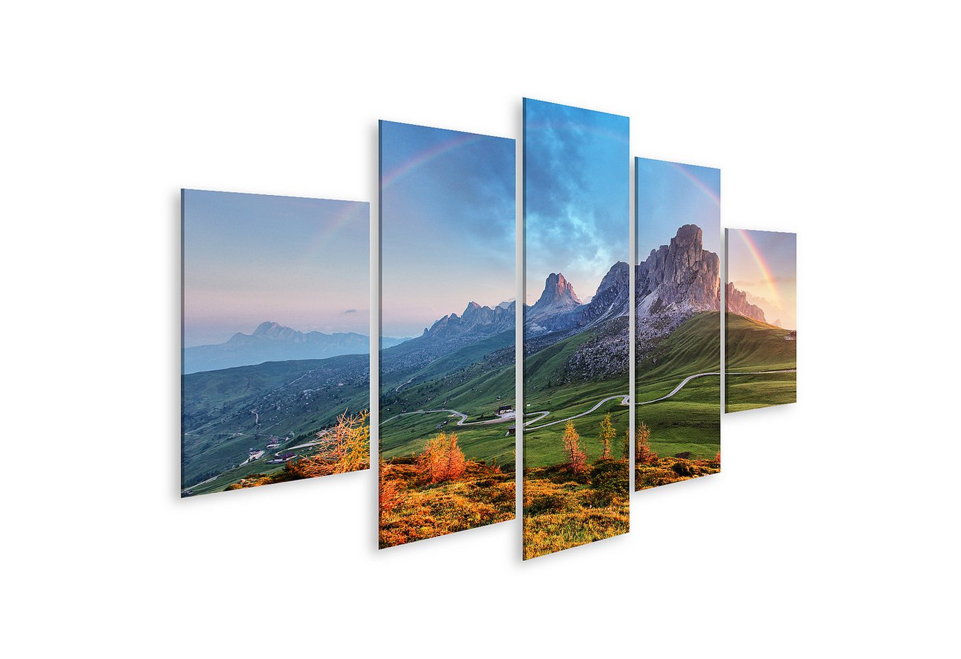 islandburner Leinwandbild Landschaft Natur Berg Alpen Regenbogen Bilder von islandburner