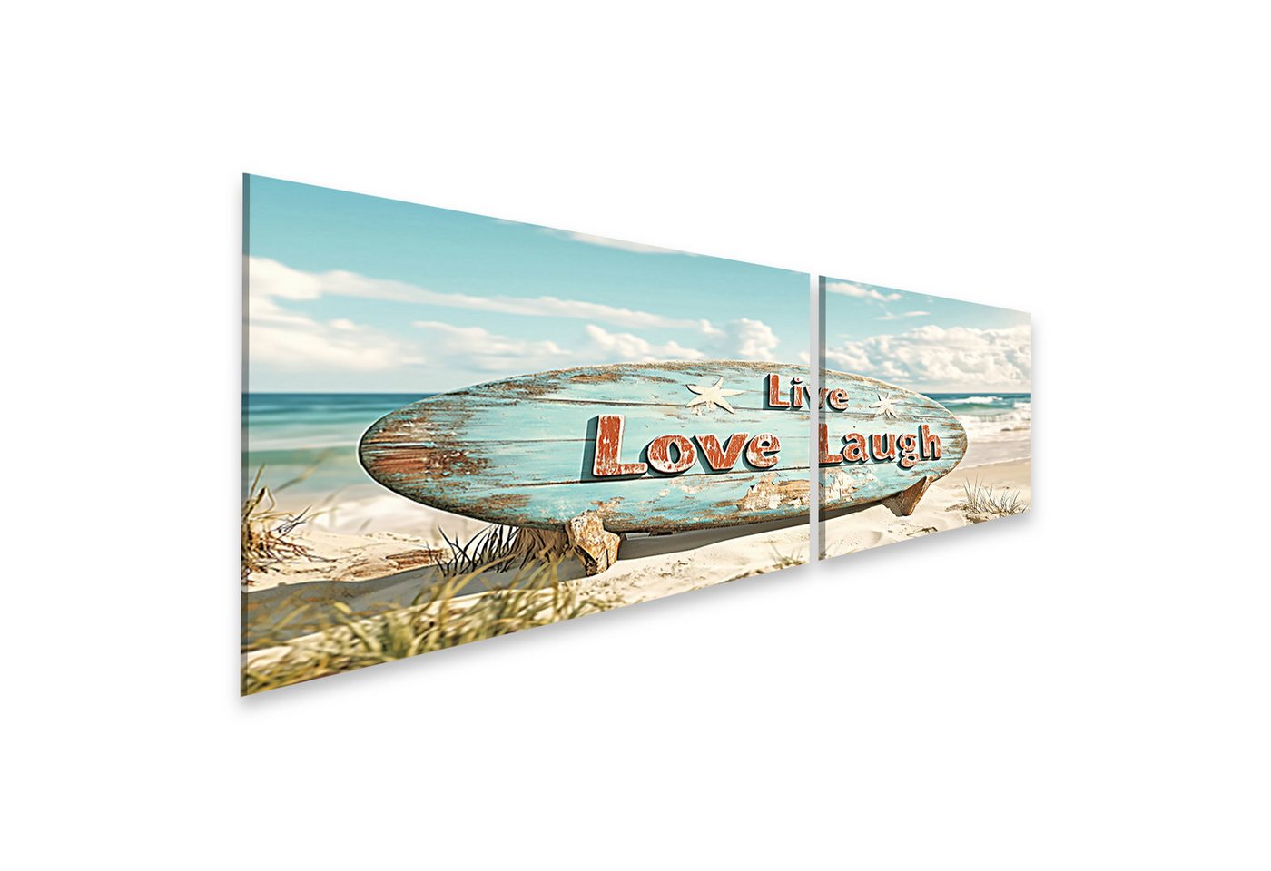 islandburner Leinwandbild Leben Lieben Lachen Schild am Strand islandburner Leinwandbild Leben Lieben Lachen Schild am Strand von islandburner