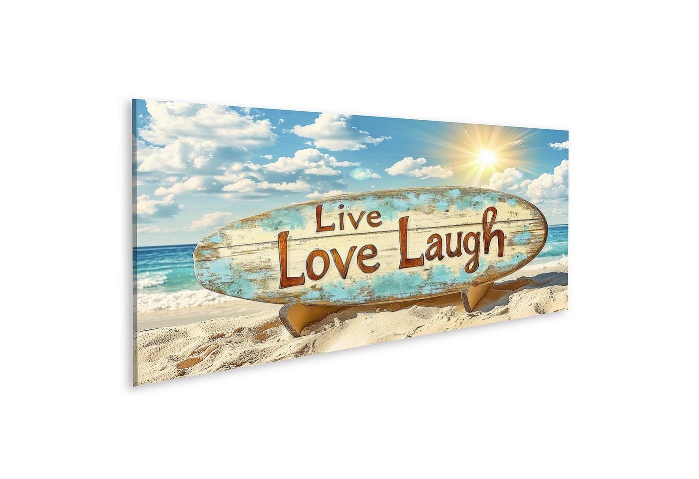 islandburner Leinwandbild Leben Lieben Lachen am Strand Schild Sonnenschein islandburner Leinwandbild Leben Lieben Lachen am Strand Schild Sonnenschein von islandburner