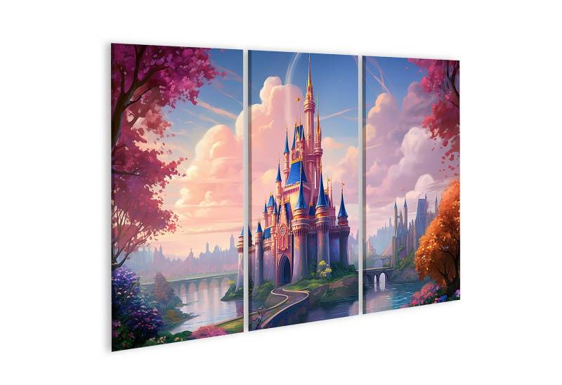 islandburner Leinwandbild Märchenhaftes Schloss im Morgenlicht auf einer grünen Insel Wandbild islandburner Leinwandbild Märchenhaftes Schloss im Morgenlicht auf einer grünen Insel Wandbild von islandburner