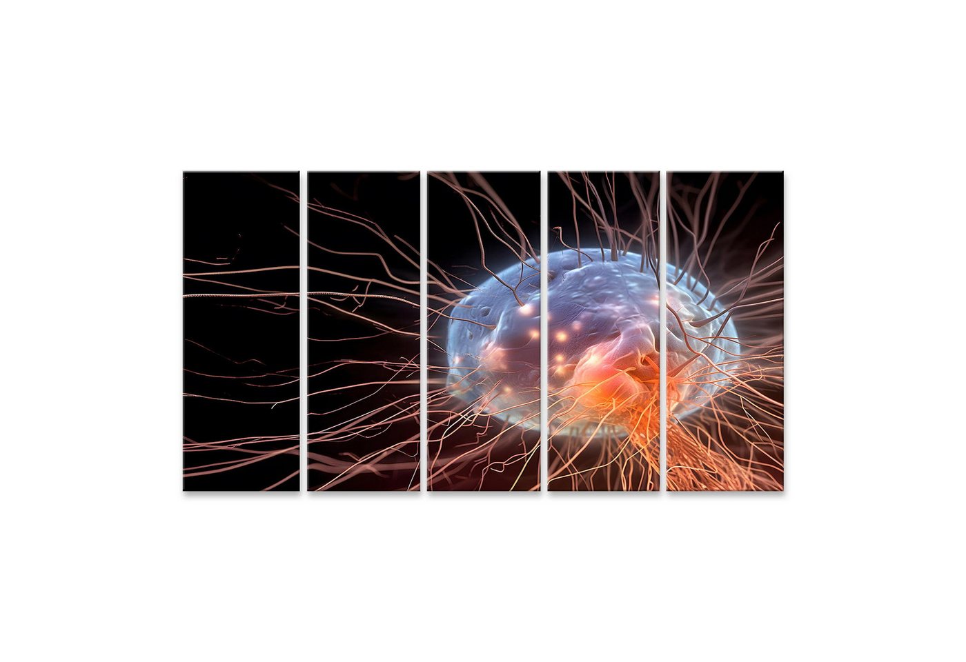 islandburner Leinwandbild Menschliche Intelligenz Konzept Digitale Gehirn Neuronen Bilder von islandburner