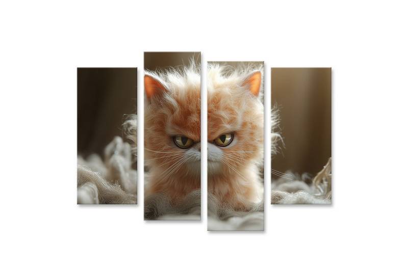 islandburner Leinwandbild Niedliches Gekritzeltes Kätzchen mit Zerzaustem Fell islandburner Leinwandbild Niedliches Gekritzeltes Kätzchen mit Zerzaustem Fell von islandburner