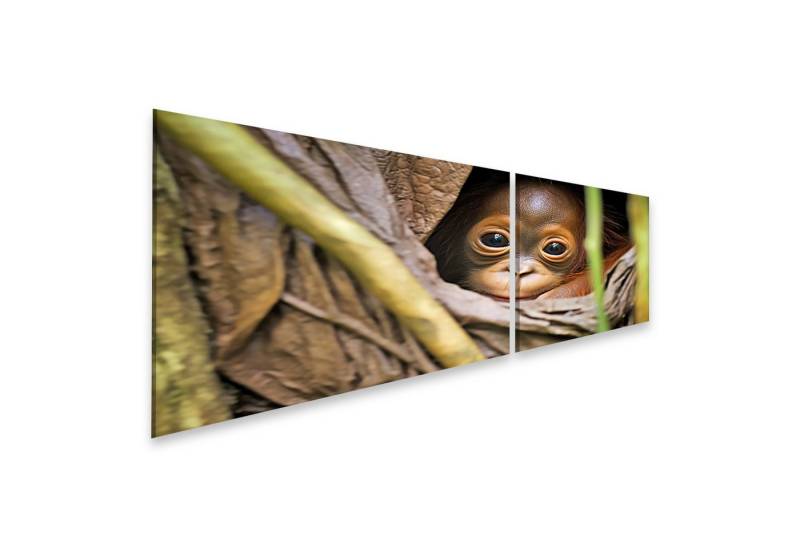 islandburner Leinwandbild Orang Utan Baby Hält Sich Am Fell Seiner Eltern Fest Dichter Bilder islandburner Leinwandbild Orang Utan Baby Hält Sich Am Fell Seiner Eltern Fest Dichter Bilder von islandburner
