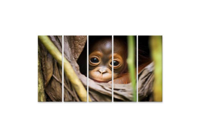 islandburner Leinwandbild Orang Utan Baby Hält Sich Am Fell Seiner Eltern Fest Dichter Bilder islandburner Leinwandbild Orang Utan Baby Hält Sich Am Fell Seiner Eltern Fest Dichter Bilder von islandburner